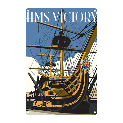 HMS Victory Metal Sign