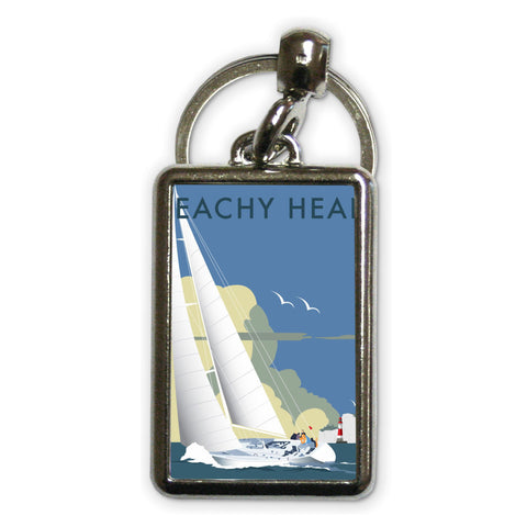 Beachy Head Metal Keyring