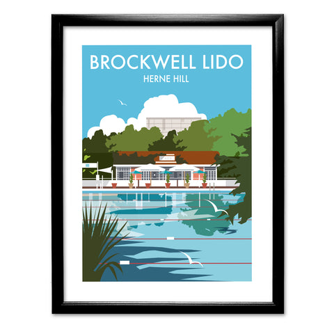Brockwell Lido Art Print