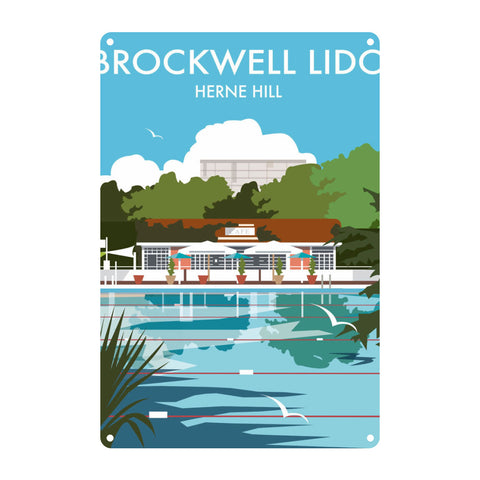 Brockwell Lido Metal Sign