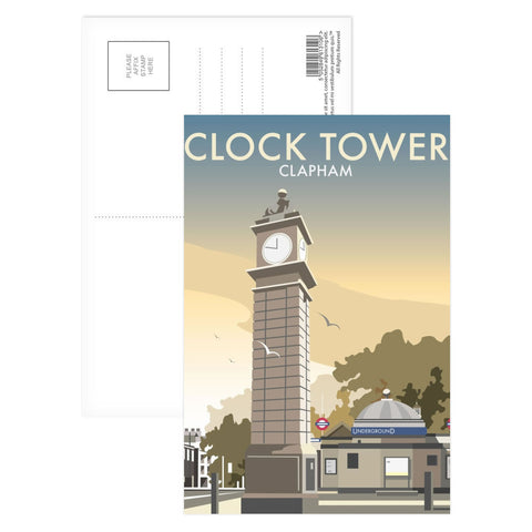 Clock Tower, Clapham Postcard Pack of 8