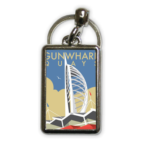 Gunwharf Quays (V2) Metal Keyring