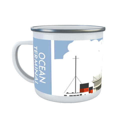 Ocean Terminal, Southampton Enamel Mug