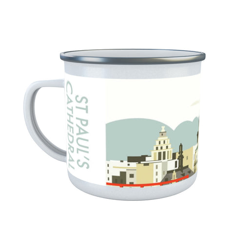 St Pauls Cathedral Enamel Mug