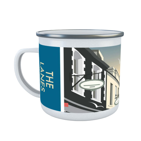 The Lanes, Brighton Enamel Mug