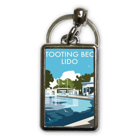 Tooting Bec Lido Metal Keyring