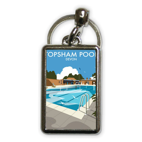 Topsham Pool, Devon Metal Keyring