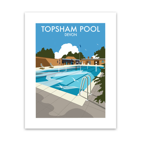 Topsham Pool, Devon Art Print