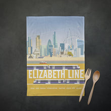 Load image into Gallery viewer, The Elizabeth Line Tea Towel