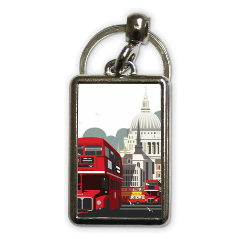 London Routemaster Blank Metal Keyring