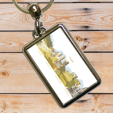 York Metal Keyring