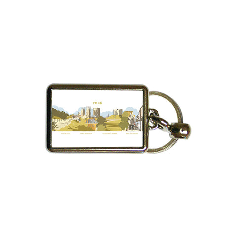 York Metal Keyring