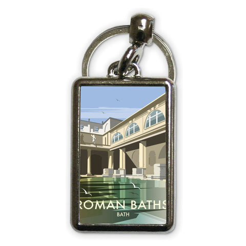 Roman Baths Metal Keyring