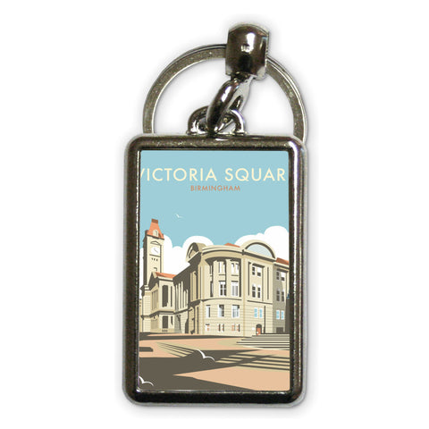 Victoria Square, Birmingham Metal Keyring