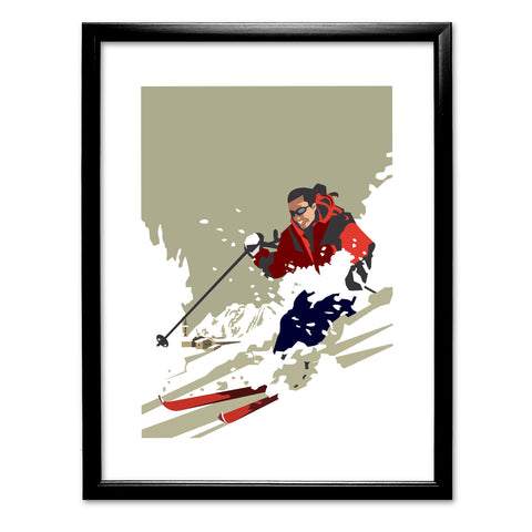 Skier Art Print