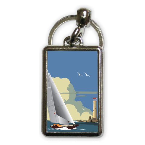 Sailing Metal Keyring