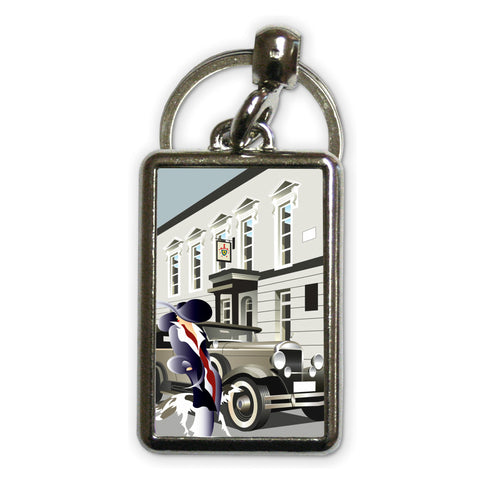 Old Car Metal Keyring