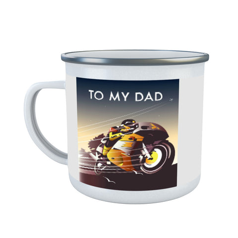 Motorbike Dad Enamel Mug
