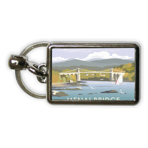 Menai Bridge Metal Keyring