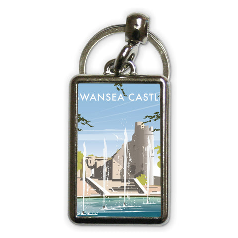 Swansea Castle, South Wales Metal Keyring
