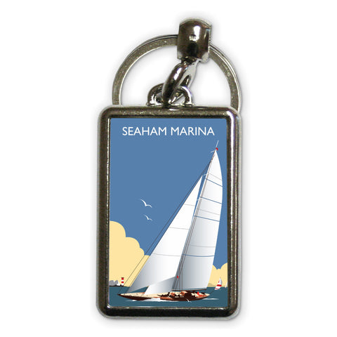 Seaham Harbour, County Durham Metal Keyring