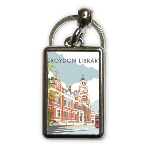 Croydon Library, Surrey Metal Keyring