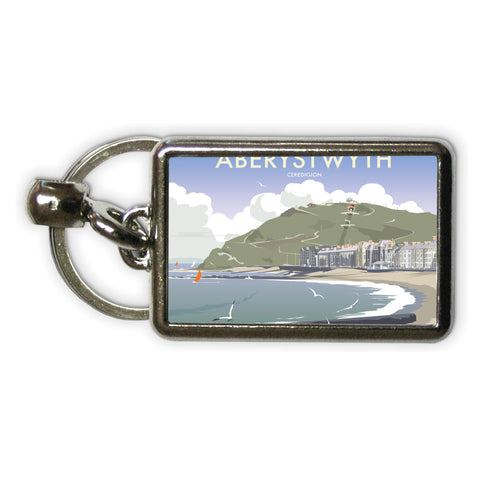 Aberystwyth, South Wales Metal Keyring