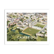 Load image into Gallery viewer, An Aerial View of Cambridge, Cambridgeshire - Fine Art Print