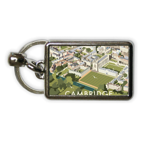 Aerial View of Cambridge, Cambridgeshire Metal Keyring