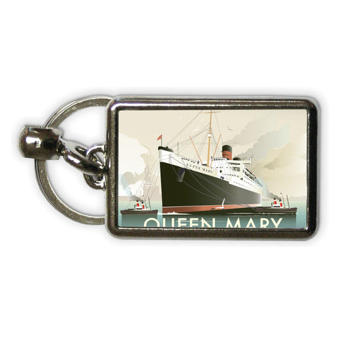 Queen Mary Metal Keyring