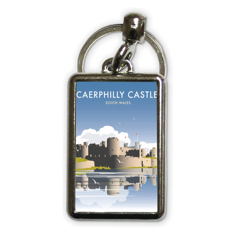 Caerphilly Castle, South Wales Metal Keyring