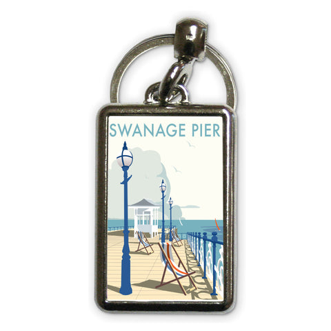 Swanage Pier Metal Keyring