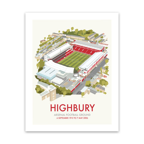 Highbury Arsenal Football Ground Art Print
