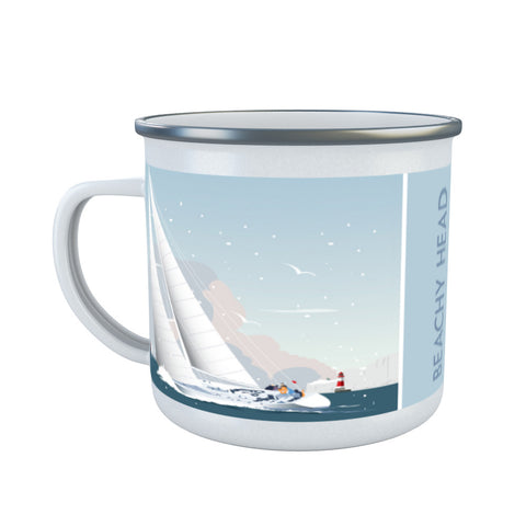 Beachy Head Winter Enamel Mug
