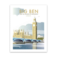 Load image into Gallery viewer, Big Ben and Houses of Parliament Winter Art Print