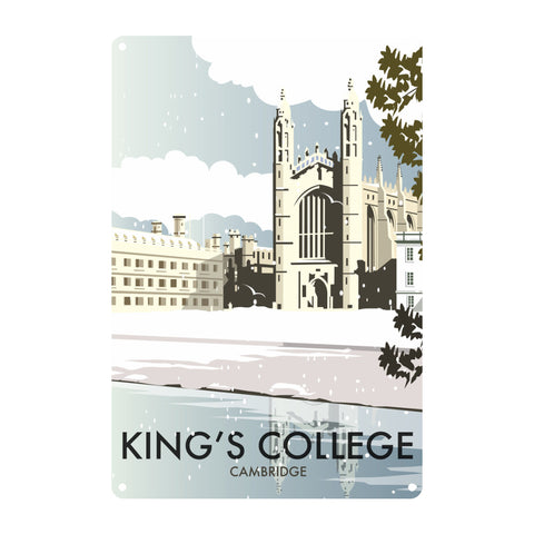 Kings College Cambridge Winter Metal Sign
