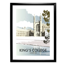 Load image into Gallery viewer, Kings College Cambridge Winter Art Print