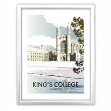 Load image into Gallery viewer, Kings College Cambridge Winter Art Print