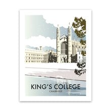 Load image into Gallery viewer, Kings College Cambridge Winter Art Print
