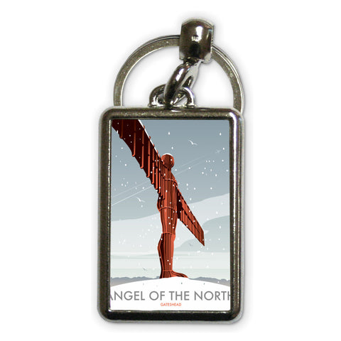 Angel of the North Winter Metal Keyring