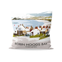 Load image into Gallery viewer, Robin Hoods Bay Winter Cushion