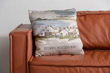 Load image into Gallery viewer, Robin Hoods Bay Winter Cushion