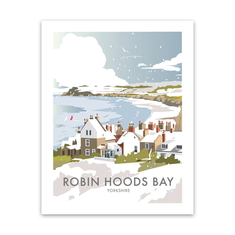 Robin Hoods Bay Winter Art Print