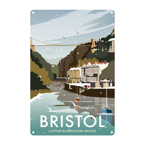 Bristol Winter Metal Sign