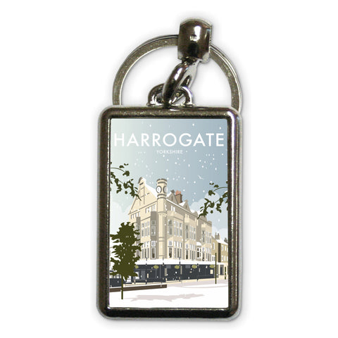 Harrogate Winter Metal Keyring