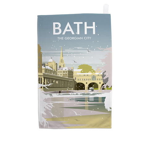 Bath Winter Tea Towel