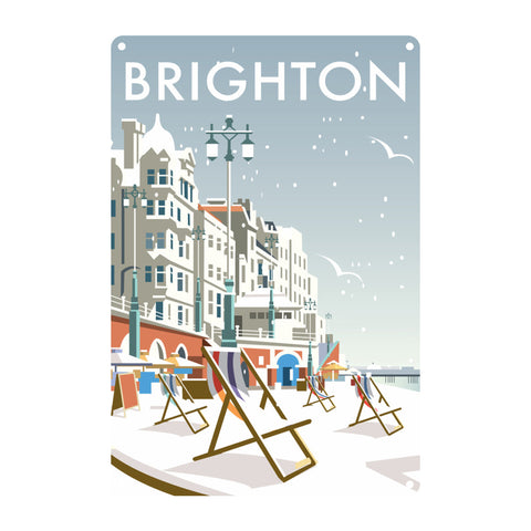 Brighton Winter Metal Sign