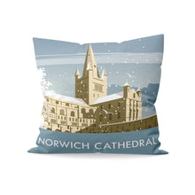 Load image into Gallery viewer, Norwich Cathedral Winter Cushion