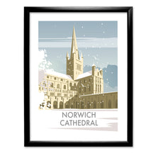 Load image into Gallery viewer, Norwich Cathedral Winter Art Print