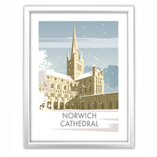 Load image into Gallery viewer, Norwich Cathedral Winter Art Print
